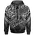 Samoa Polynesian ll Over Hoodie Eagle Tribal Pattern Black Unisex Black - Polynesian Pride