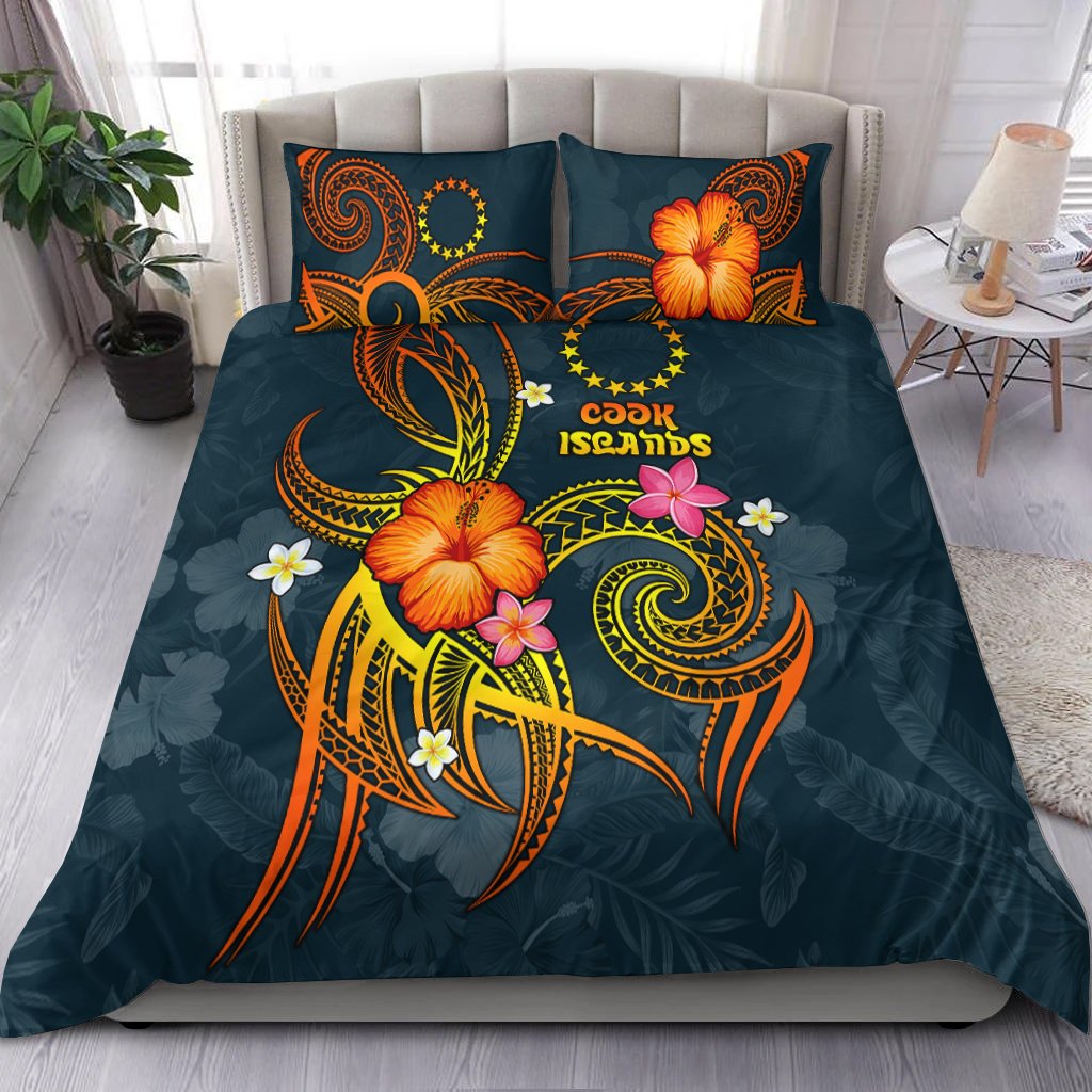 Cook Islands Polynesian Bedding Set - Legend of Cook Islands (Blue) - Polynesian Pride