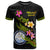 Marshall Islands Polynesian T Shirt Plumeria Tribal Unisex Black - Polynesian Pride