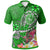 Tahiti Polo Shirt Turtle Plumeria (Green) Unisex Green - Polynesian Pride