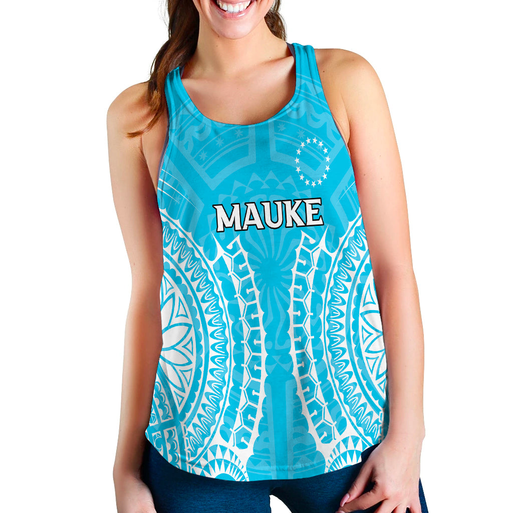 (Custom Personalised) Cook Islands Mauke Women Tank Top - Tribal Pattern - LT12 - Polynesian Pride