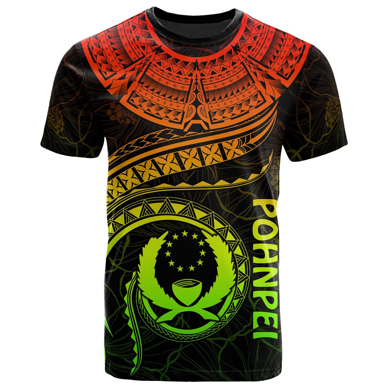 Pohnpei Polynesian T Shirt Pohnpei Waves (Reggae) Unisex Art - Polynesian Pride