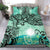 Marshall Islands Bedding Set - Vintage Floral Pattern Green Color Green - Polynesian Pride