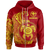 Hawaii Polynesian Zip up Hoodie Vintage Polynesian Turtle (Red) Unisex Red - Polynesian Pride