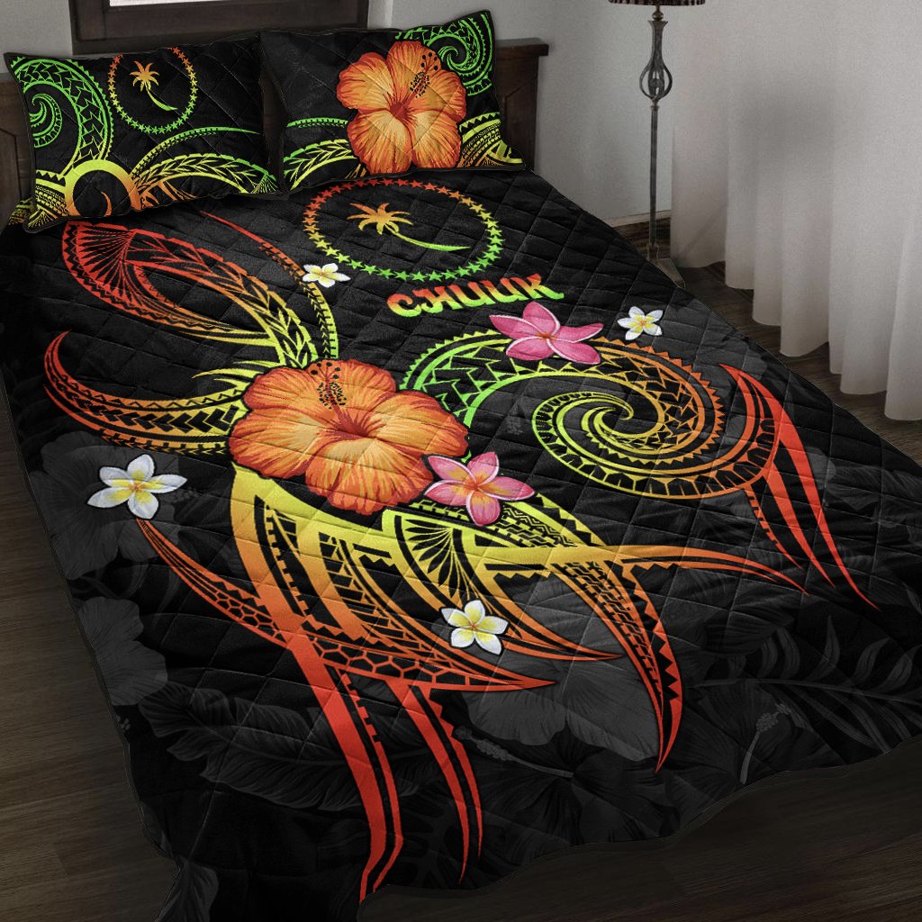 Chuuk Polynesian Quilt Bed Set - Legend of Chuuk (Reggae) Art - Polynesian Pride