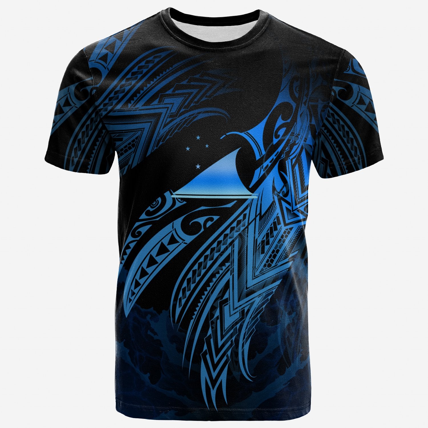 Tokelau Polynesian T Shirt Tokelau Legend Blue Version Unisex Blue - Polynesian Pride