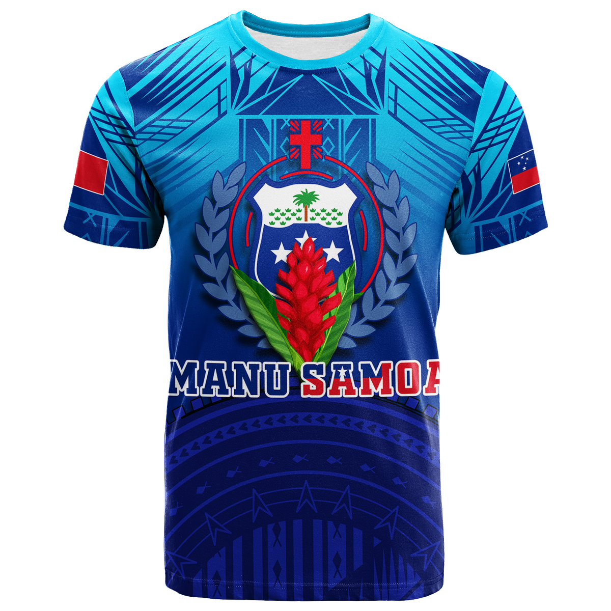 Manu Samoa Legend T Shirt LT12 Unisex Blue - Polynesian Pride