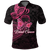 Custom Breast Cancer Pink Ribbon Butterfly Polynesian Black Version Polo Shirt LT12 Unisex Black - Polynesian Pride