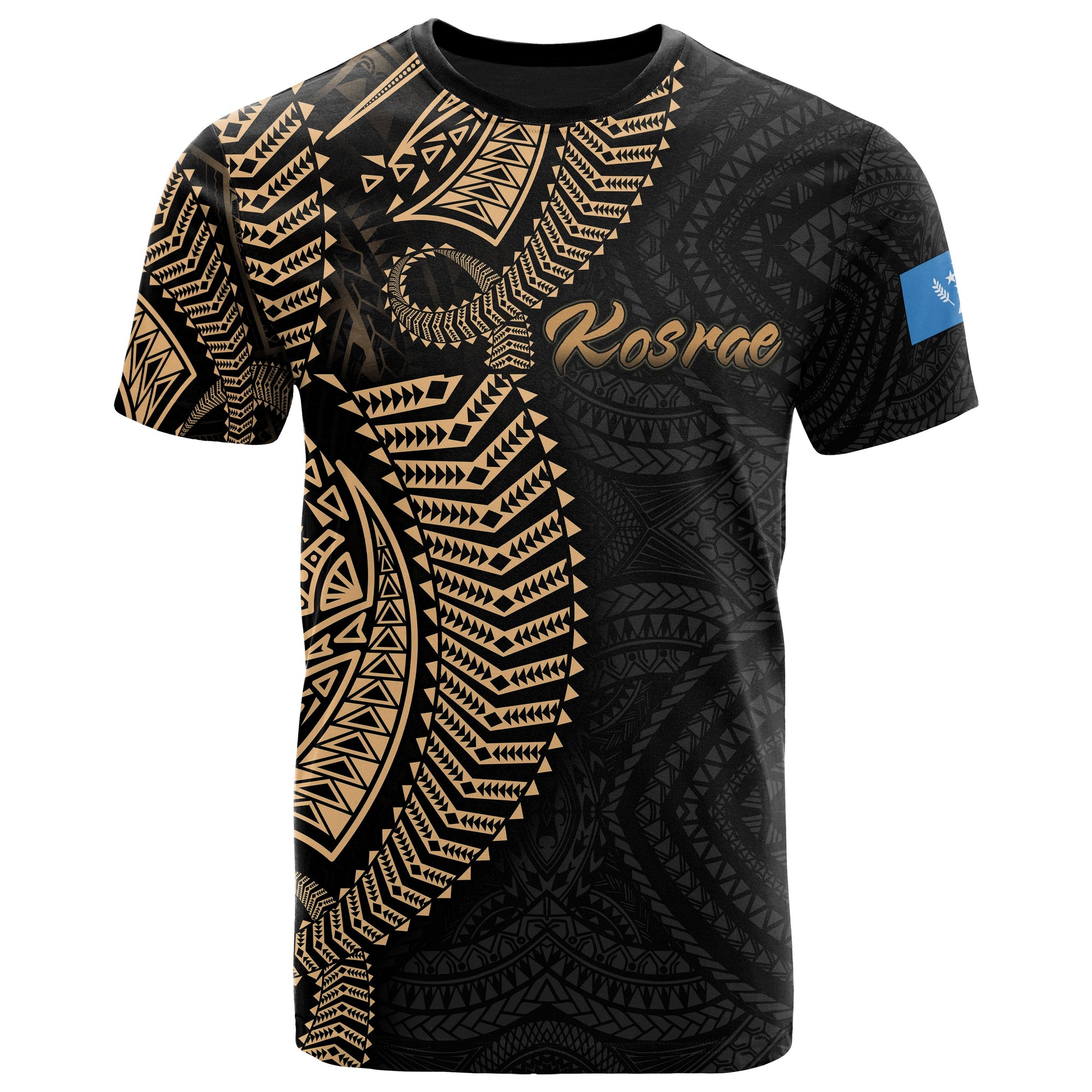 Kosrae Micronesia T shirt Micronesia Pattern Unisex Black - Polynesian Pride