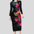 Polynesia Hibiscus Polynesian Tribal Long Sleeves Dress - LT12 Long Dress Black - Polynesian Pride