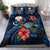 Philippines Polynesian Bedding Set - Blue Turtle Hibiscus Blue - Polynesian Pride