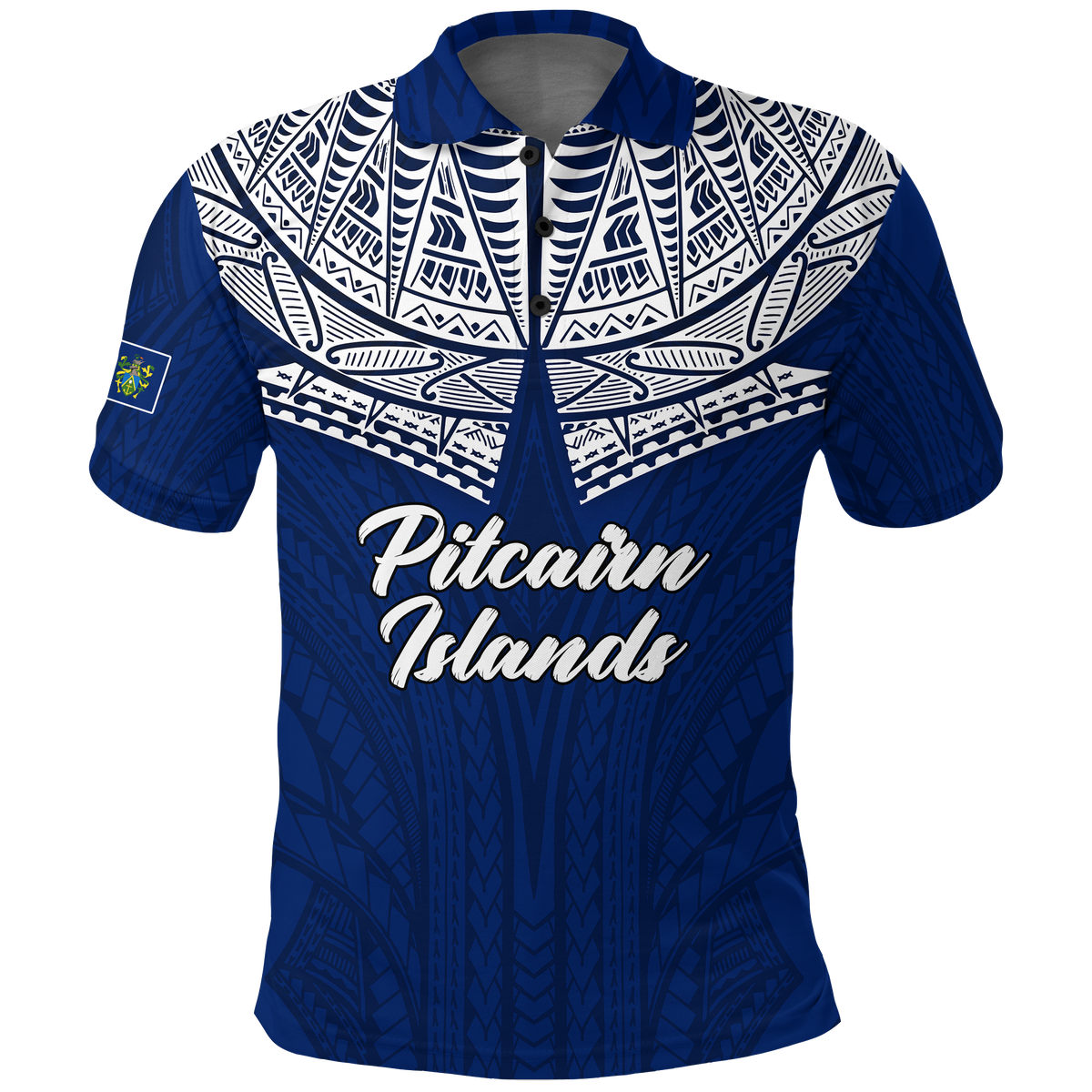Pitcairn Islands Pride Polo Shirt LT12 Unisex Blue - Polynesian Pride