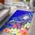 Fiji Area Rug - Turtle Plumeria (Blue) Blue - Polynesian Pride