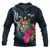 Fiji Polynesian Hoodie Tropical Flower Unisex Blue - Polynesian Pride