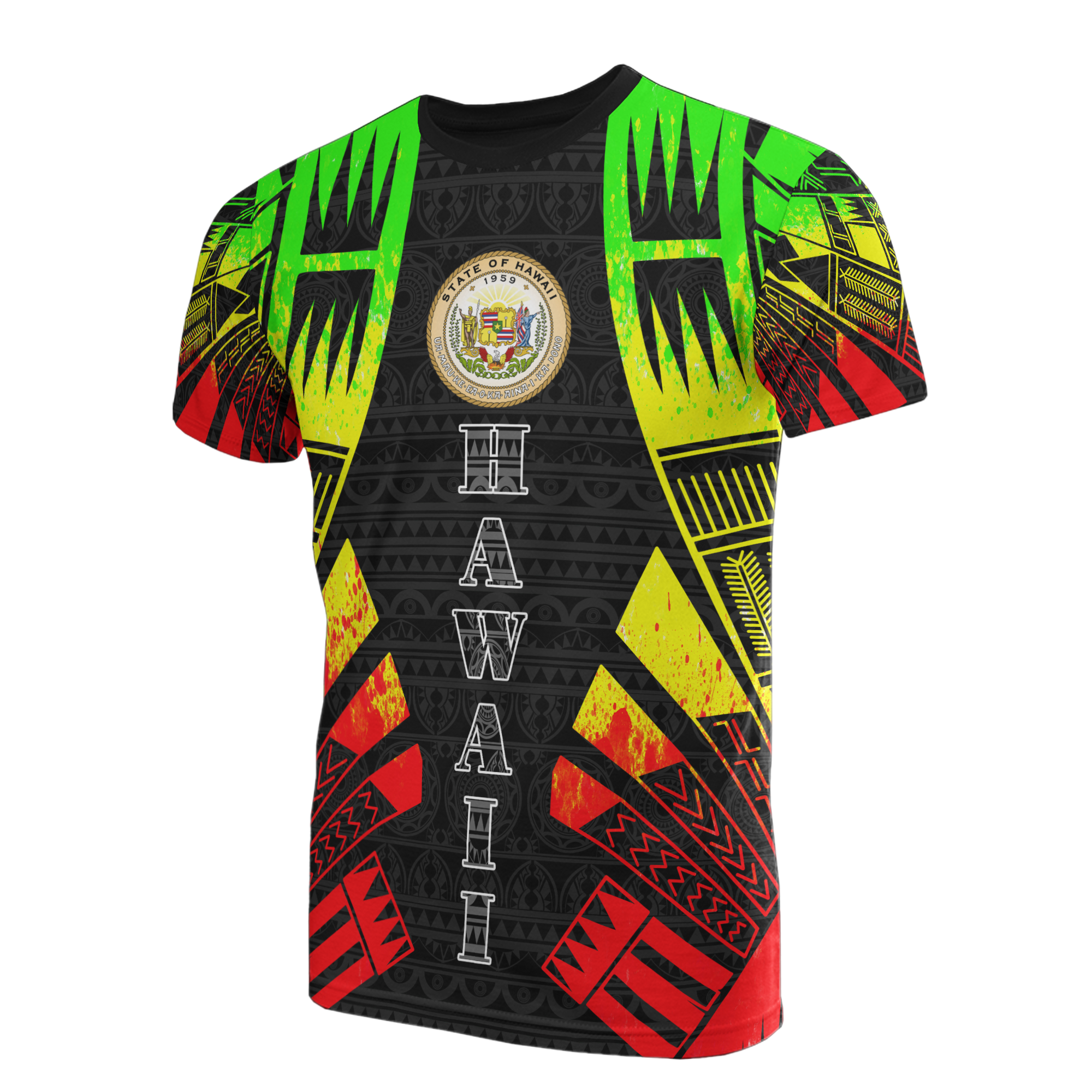 Hawaii T Shirt Hawaii Seal Polynesian Tattoo Reggae Style Unisex Reggae - Polynesian Pride