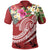 Papua New Guinea Polynesian Polo Shirt Summer Plumeria (Red) Unisex Red - Polynesian Pride