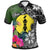 New Caledonia Custom Polo Shirt Turtle Plumeria Banana Leaf Unisex Black - Polynesian Pride