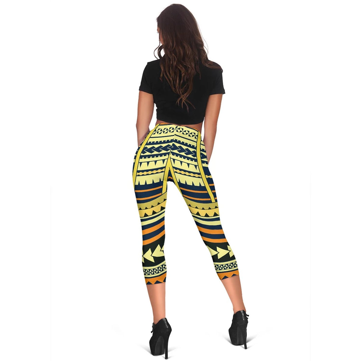Polynesian Tattoo Capris Leggings - Polynesian Pride
