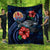 Tahiti Polynesian Premium Quilt - Blue Turtle Hibiscus Blue - Polynesian Pride