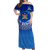 (Custom Personalised) Fiji Tapa Tribal Coconut Tree Off Shoulder Long Dress - LT12 Long Dress Blue - Polynesian Pride