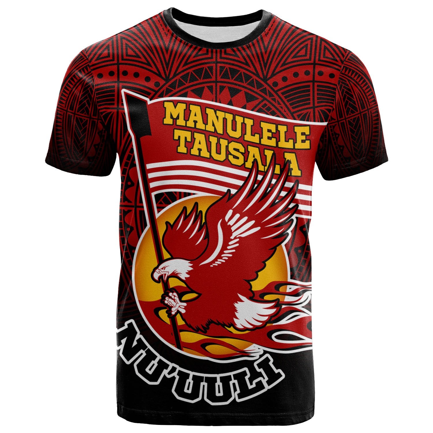 American Samoa Custom T Shirt Manulele Tausala Nuuuli (Ver 2) Unisex Red - Polynesian Pride