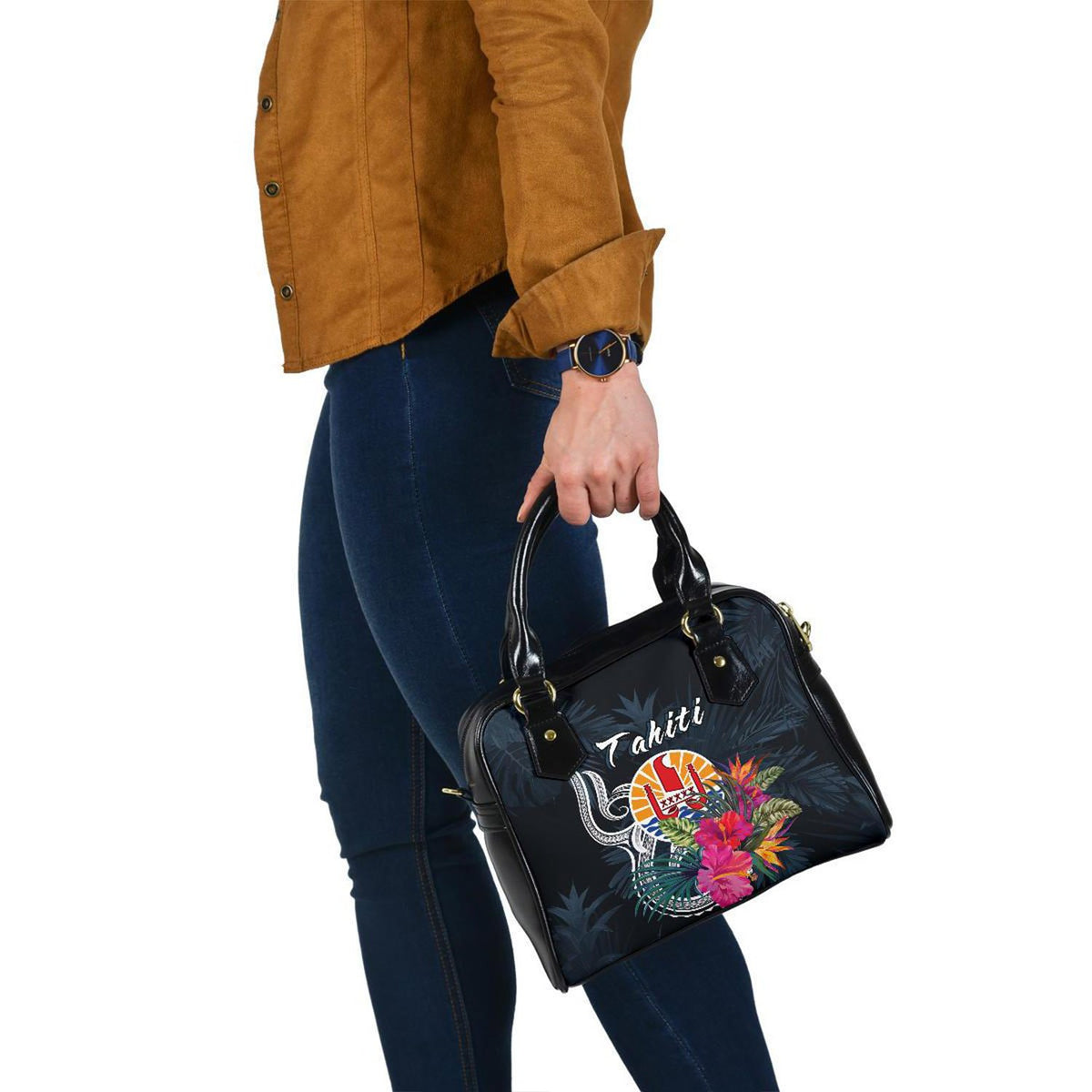 Tahiti Polynesian Shoulder Handbag - Tropical Flower - Polynesian Pride