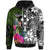 Kosrae Hoodie Turtle Plumeria Banana Leaf Unisex Black - Polynesian Pride