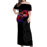 Valentine Day Guam Matching Dress and Hawaiian Shirt Heart Tribal LT12 - Polynesian Pride
