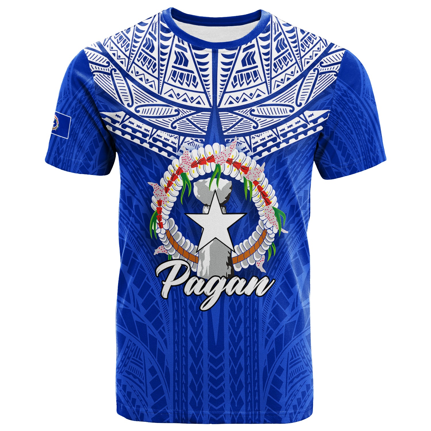 Custom Northern Mariana Islands Pagan T Shirt LT12 Unisex Blue - Polynesian Pride