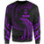 Guam Polynesian Sweater - Purple Tribal Wave Unisex Purple - Polynesian Pride