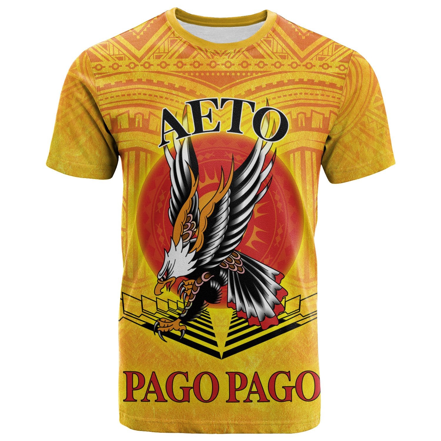 American Samoa T Shirt Pago Pago Aeto (Ver 2) Unisex Yellow - Polynesian Pride