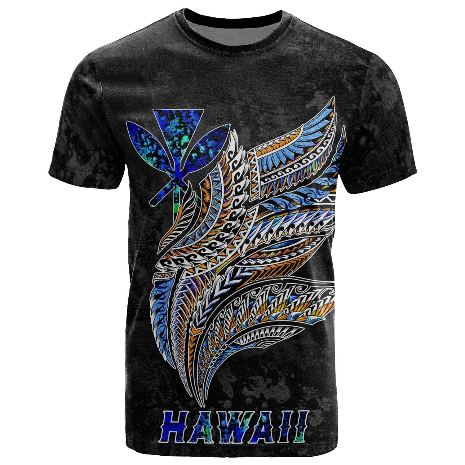 Polynesian Hawaii T Shirt Polynesian Wings Unisex Black - Polynesian Pride