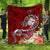 Fiji Premium Quilt - Turtle Plumeria (Red) Red - Polynesian Pride