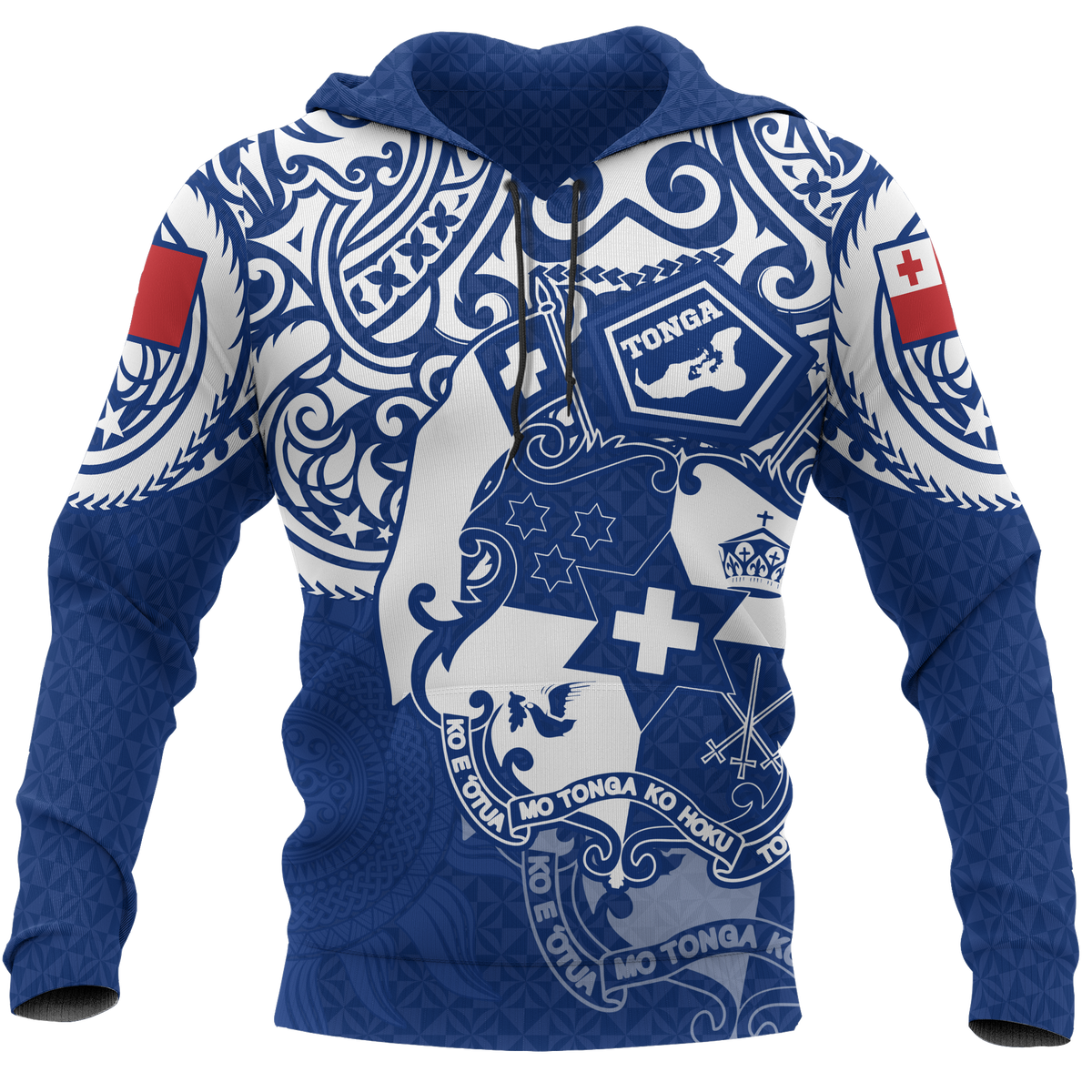 Tonga Polynesian Hoodie Tongan Pride (Bright Blue) Unisex BLUE - Polynesian Pride