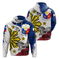 Philippines Filipino Tribal Eagle Hoodie LT2 Hoodie WHITE - Polynesian Pride