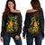 Vanuatu Polynesian Personalised Off Shoulder Sweater - Legend of Vanuatu (Reggae) - Polynesian Pride