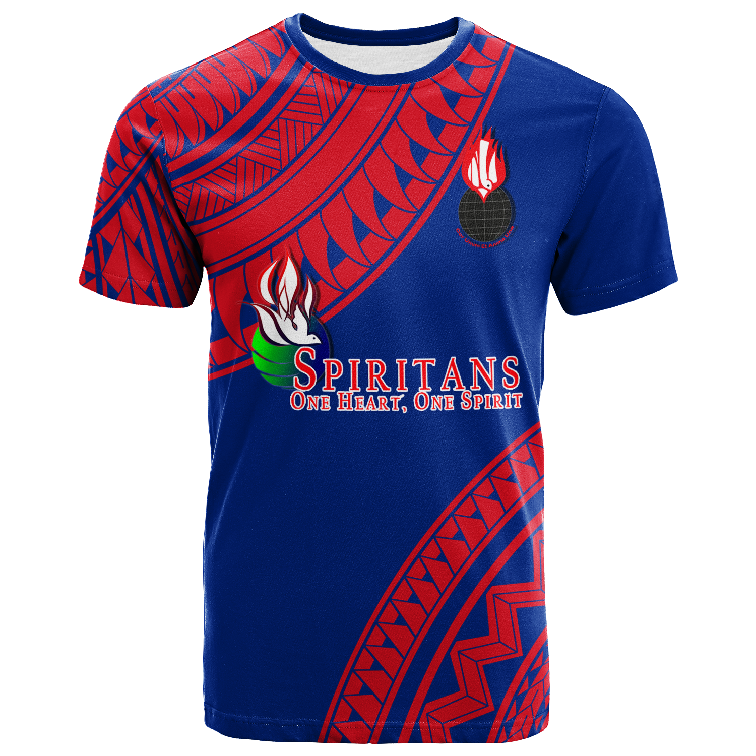 Custom Spiritans One Heart , One Spirit T Shirt Ver1 LT12 Unisex Blue - Polynesian Pride