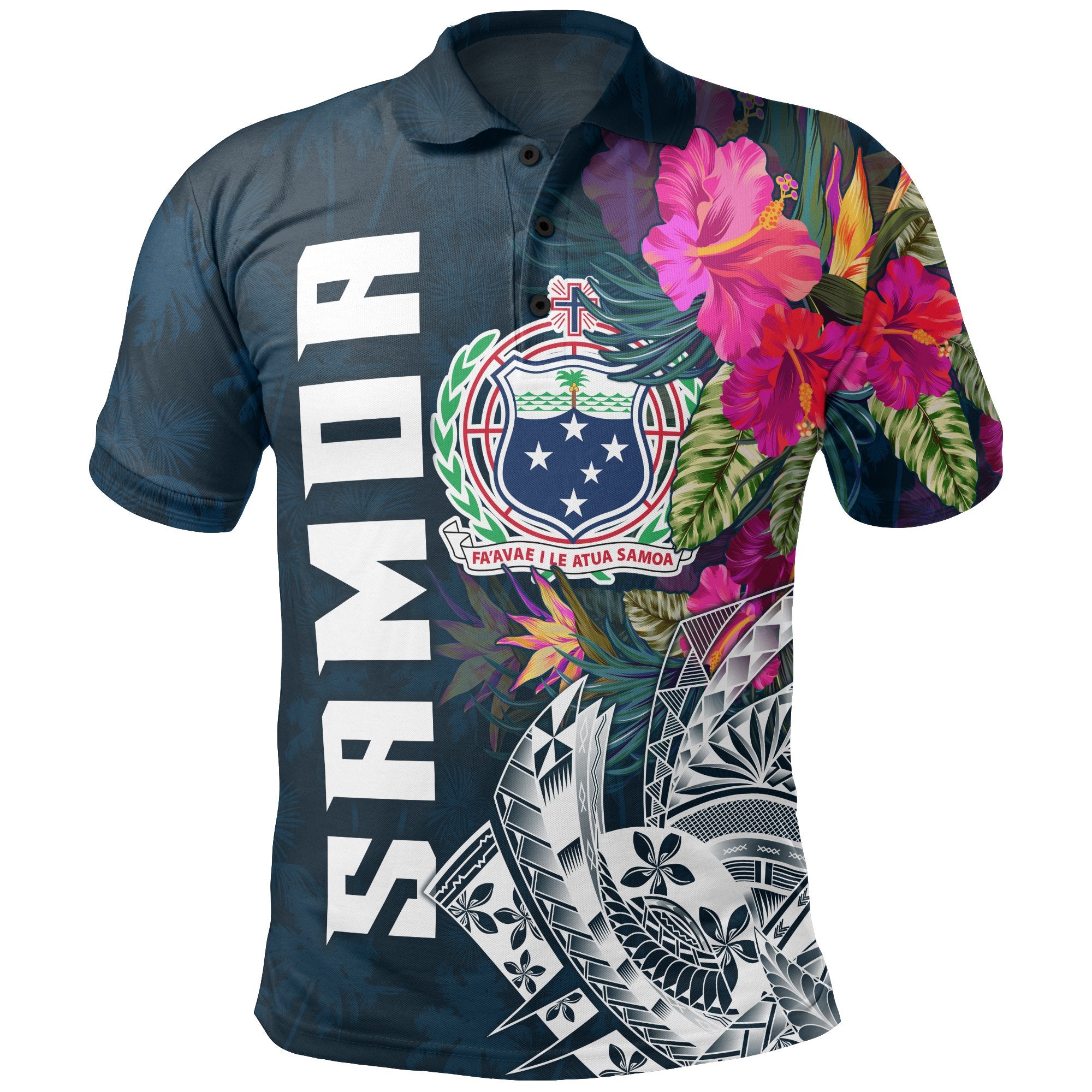 Samoa Polo Samoan Summer Vibes Unisex Blue - Polynesian Pride