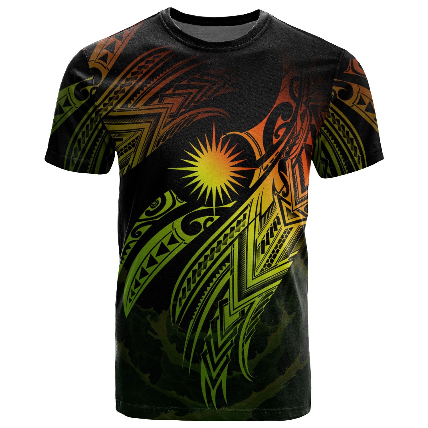 Marshall Islands Polynesian T Shirt Marshall Islands Legend Reggae Version Unisex Art - Polynesian Pride