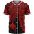 Papua New Guinea Polynesian Baseball Shirt - Tribal Wave Tattoo Red Unisex Red - Polynesian Pride