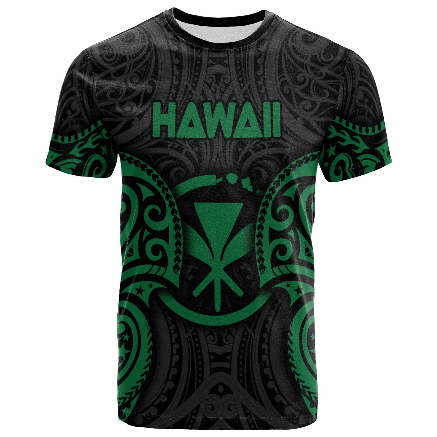 Hawaii Polynesian T Shirt Hawaiian Spirit Green Unisex Green - Polynesian Pride