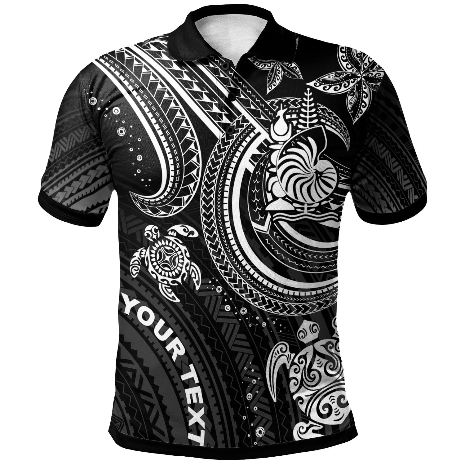 New Caledonia Custom Polo Shirt White Turtle Unisex White - Polynesian Pride