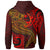 Guam Polynesian Hoodie Red Shark Polynesian Tattoo - Polynesian Pride