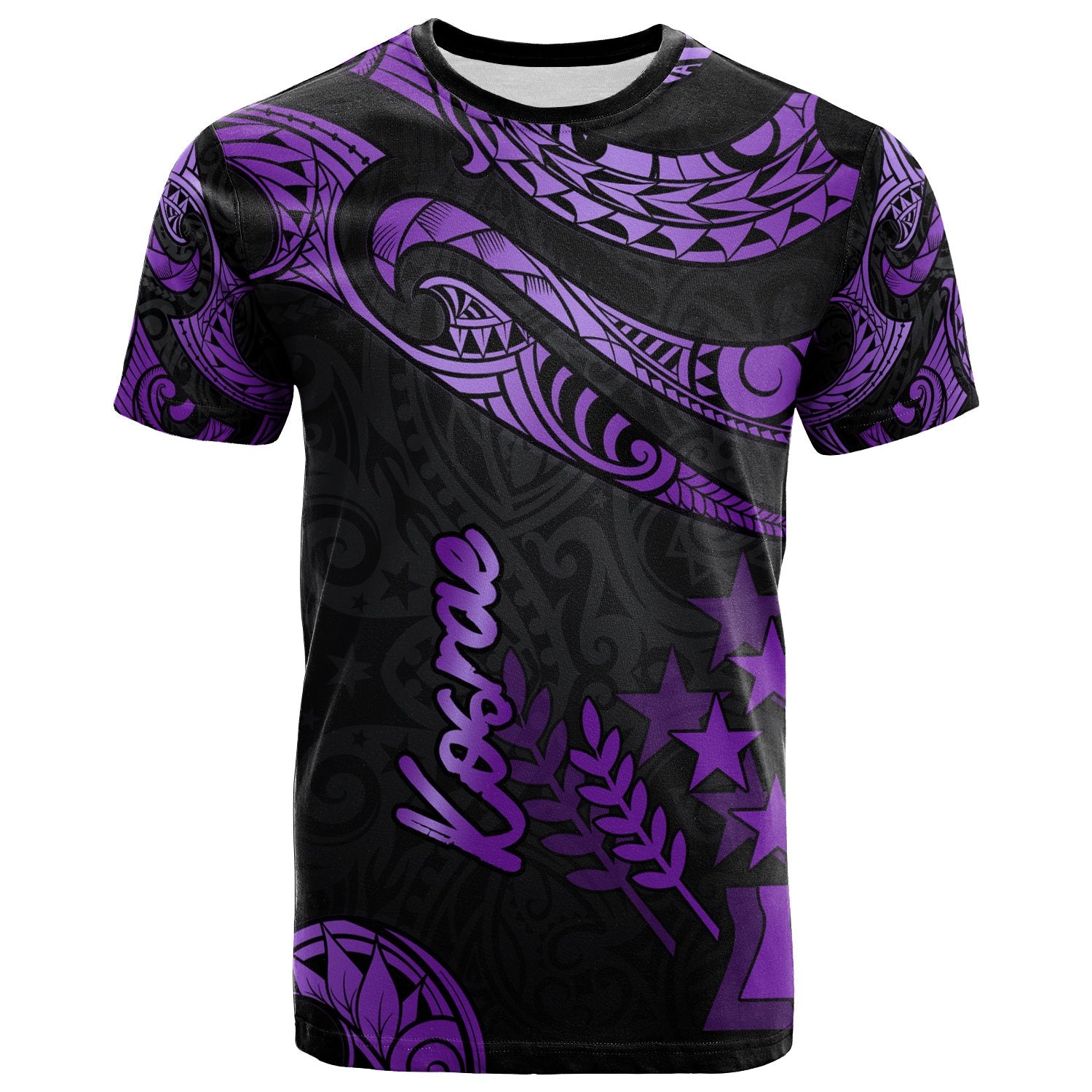 Kosrae Micronesia T Shirt Poly Tattoo Purple Version Unisex Purple - Polynesian Pride