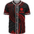 Nauru Polynesian Baseball Shirt - Red Tribal Wave Unisex Red - Polynesian Pride