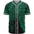 Niue Polynesian Baseball Shirt - Tribal Wave Tattoo Green Unisex Green - Polynesian Pride