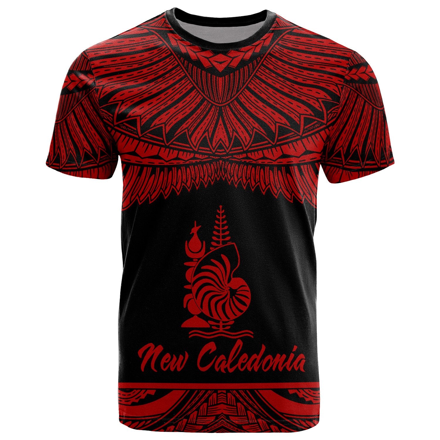 New Caledonia Polynesian T Shirt New Caledonia Pride Red Version Unisex Red - Polynesian Pride