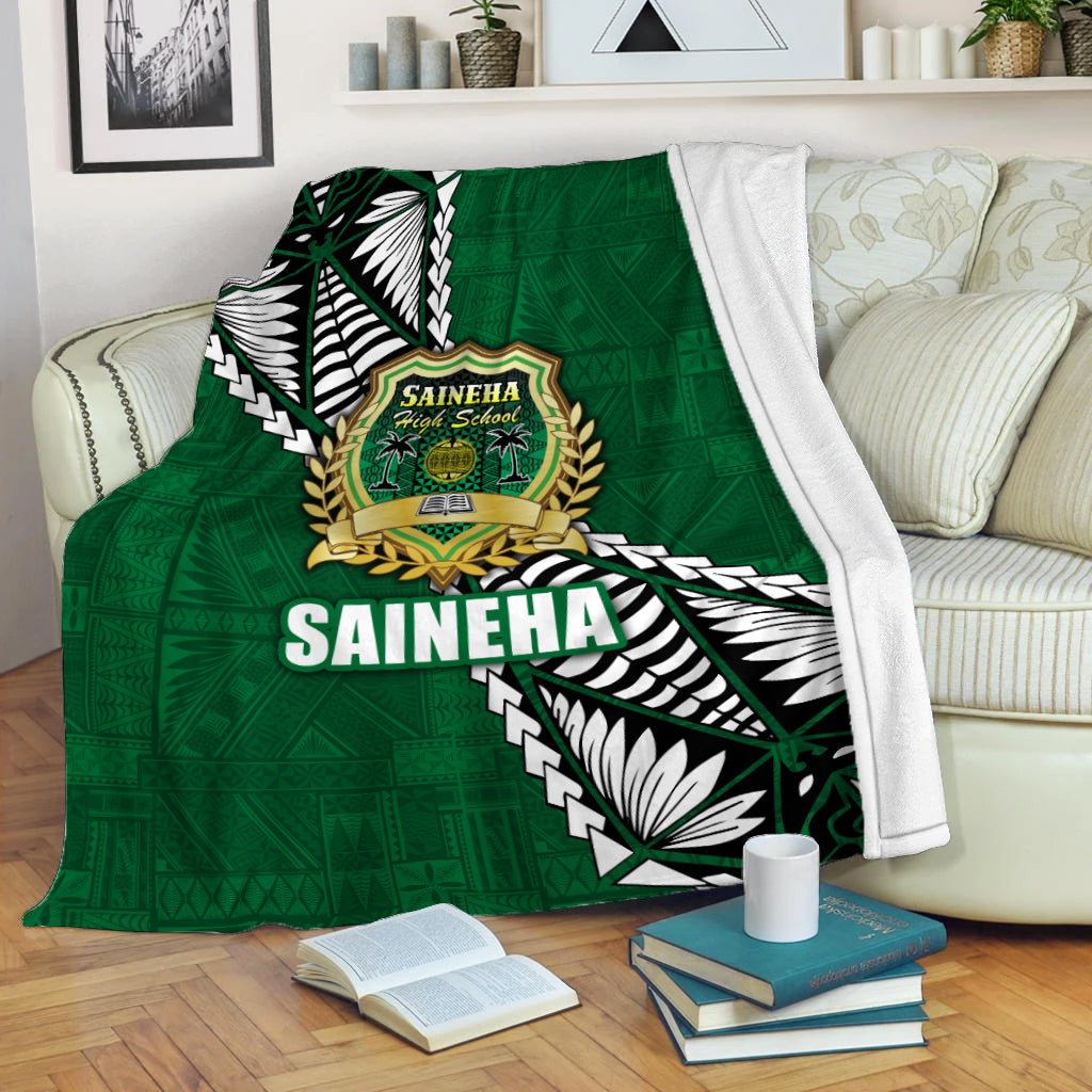 Tonga Saineha High School Tongan Patterns Blanket - LT12 Blanket White - Polynesian Pride