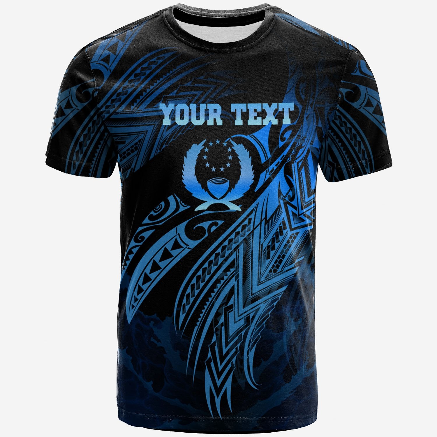 Pohnpei Polynesian Custom T Shirt Legend Blue Version Unisex Blue - Polynesian Pride