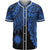 Marshall Islands Polynesian Baseball Shirt - Tribal Wave Tattoo Blue Unisex Blue - Polynesian Pride